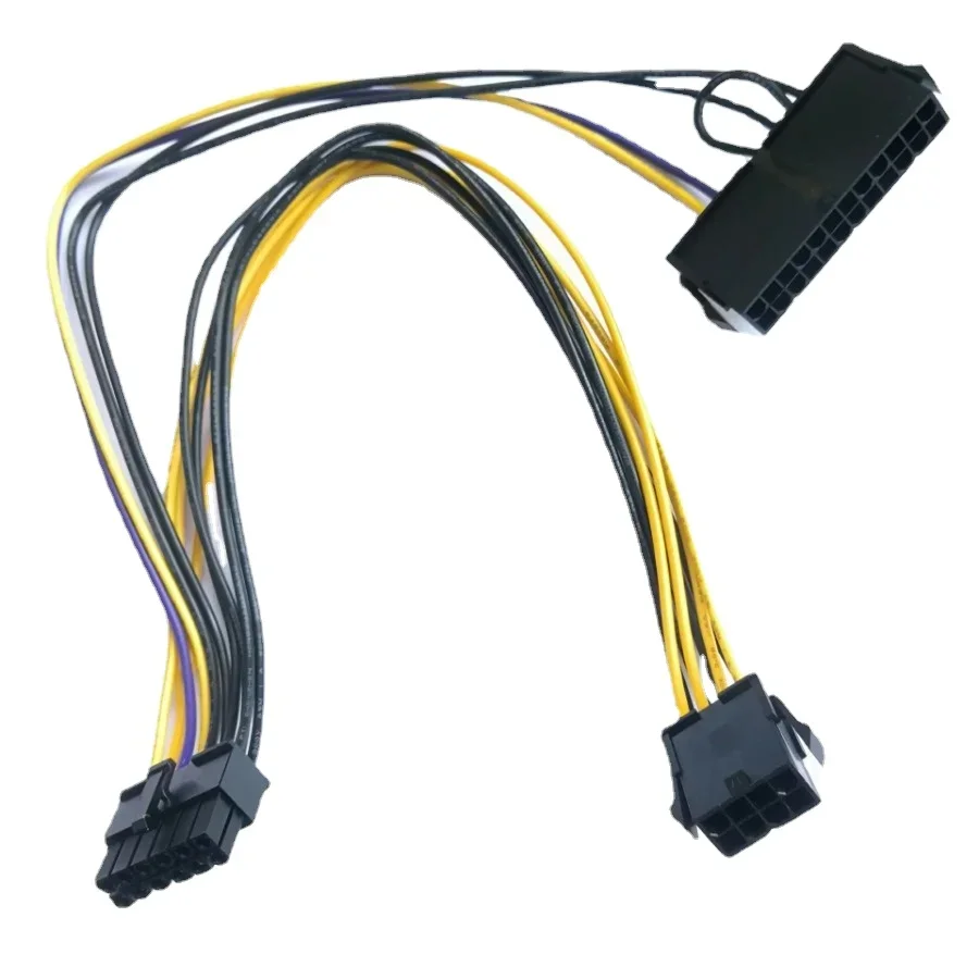 ATX PSU Power Supply Cable 24Pin CPU 8Pin 4+4Pin To 12Pin Connector for HP 1366 Dual X58 Motherboard Blade Server Motherboard