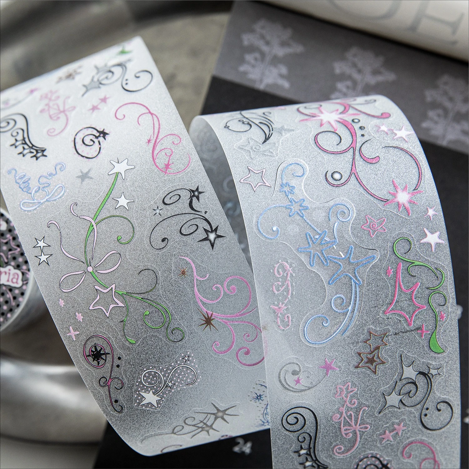 50mm*150cm Vintage Vine Musical Note Landscape PET Tape Creative DIY Journal Material Collage Scrapbooking Stationery