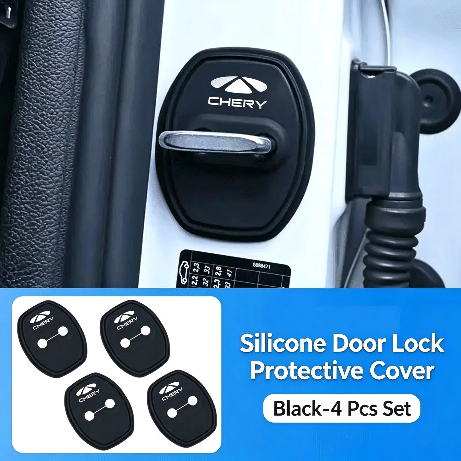 Car Door Lock Buckle Cover Door Lock Buckle Cover Door Latch Guard For Chery Tiggo 2 3 4 5 6 7 8 3X 5X Pro T11 Arrizo 6 3 Eastar