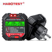 HABOTEST HT107 Socket Tester Pro Voltage Test RCD 5/30mA Socket Detector Ground Zero Line Plug Polarity Phase Check