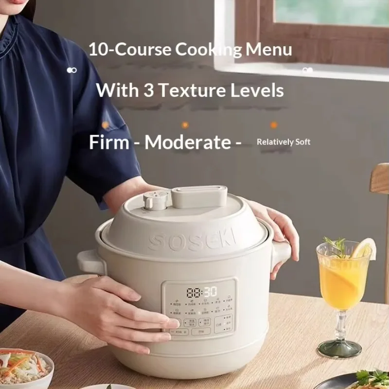 Shansi Electric Pressure Cooker Household 3L Rice Cooker 2-5 Person Multifunctional Small Pressure Cooker Microcomputer Touch
