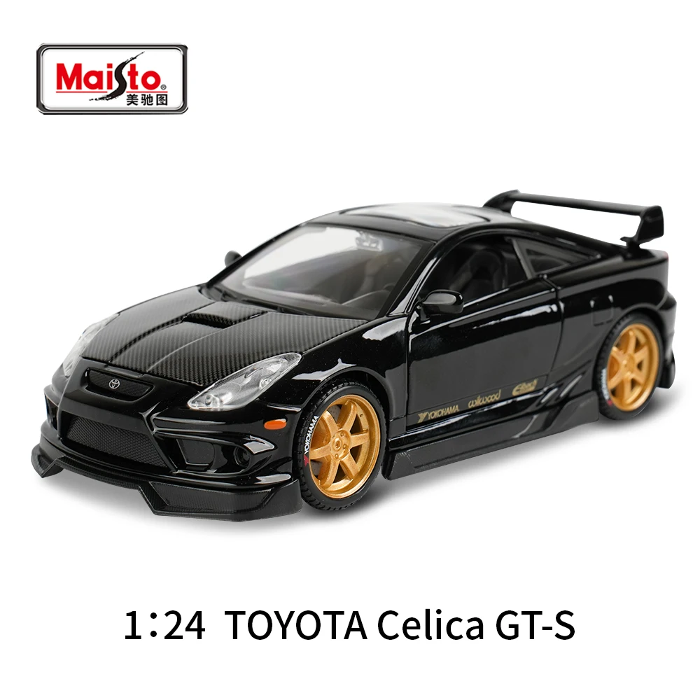 Maisto-coche deportivo de juguete modelo Toyota Celica 1:24, vehículo fundido a presión estático, diseño de GT-S, juguete coleccionable