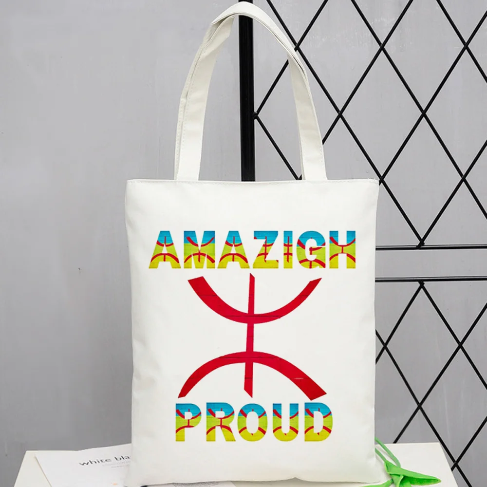 Amazigh shopping bag canvas bolsas de tela shopping bolso tote shopper bag bolsas reutilizables bolsa compra sac cabas sac tissu