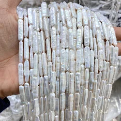 Long Strip Natural Pearl Beads Point Shape Freshwater Pearl Long Stick Loose Beads for Jewelry Making Bracelet DIY Necklace