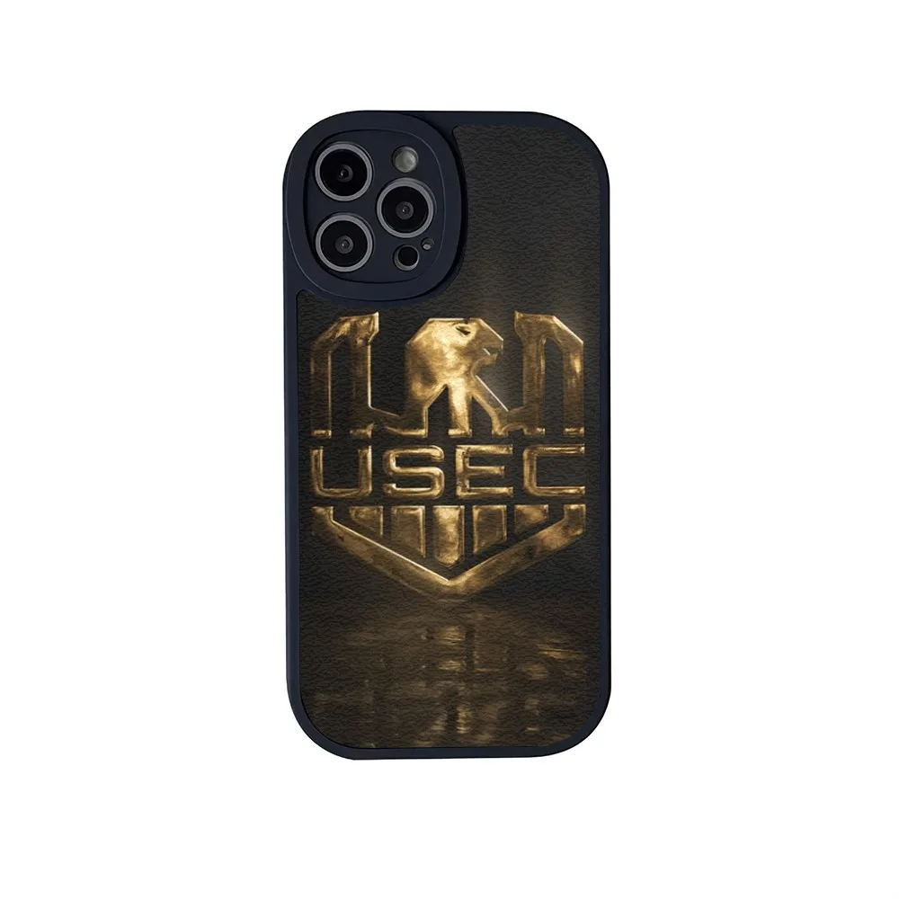 Game E-Escape from Tarkov Phone Case For iPhone 11 12 13 14 15 X XR Pro MAX Plus Lens Protective Leather Soft Back Cover