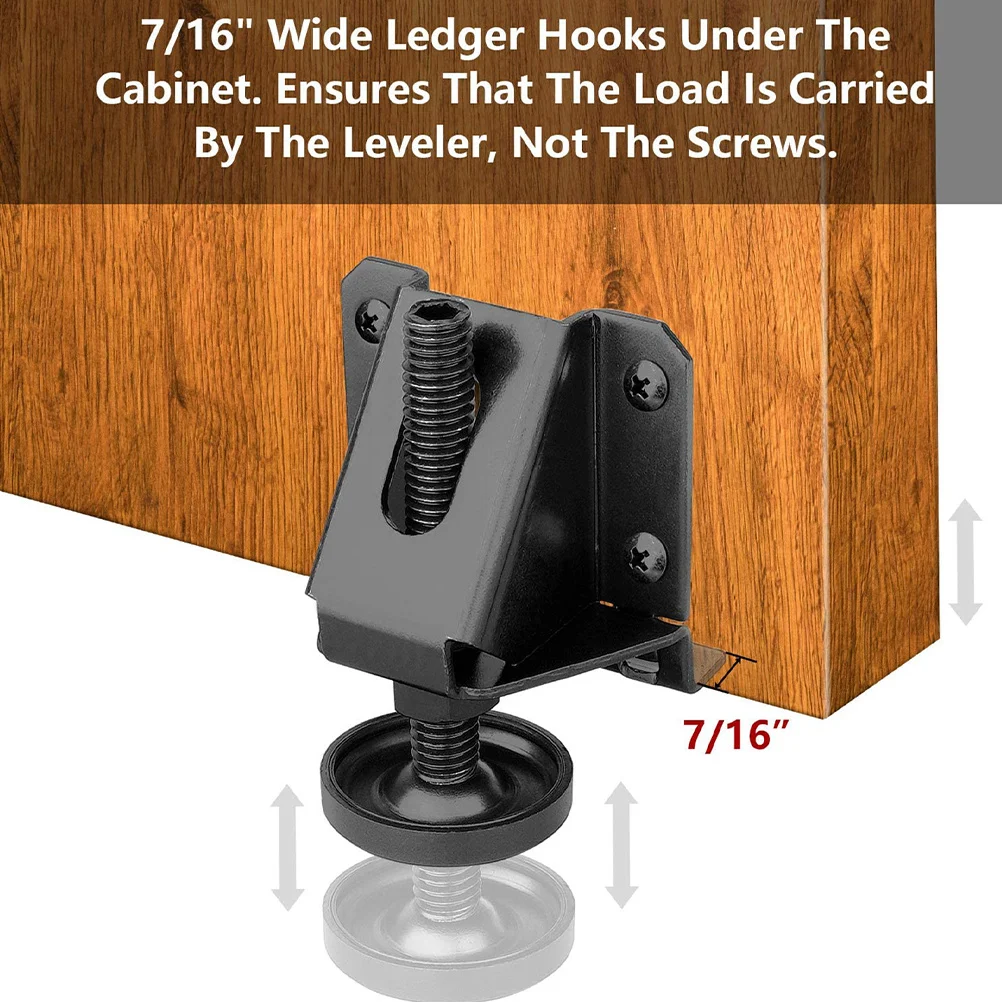 

4pcs Adjustable Furniture Leveler Feet 360° Swivel Floor Protectors For Cabinets Tables Benches Heavy Duty Leveling Legs