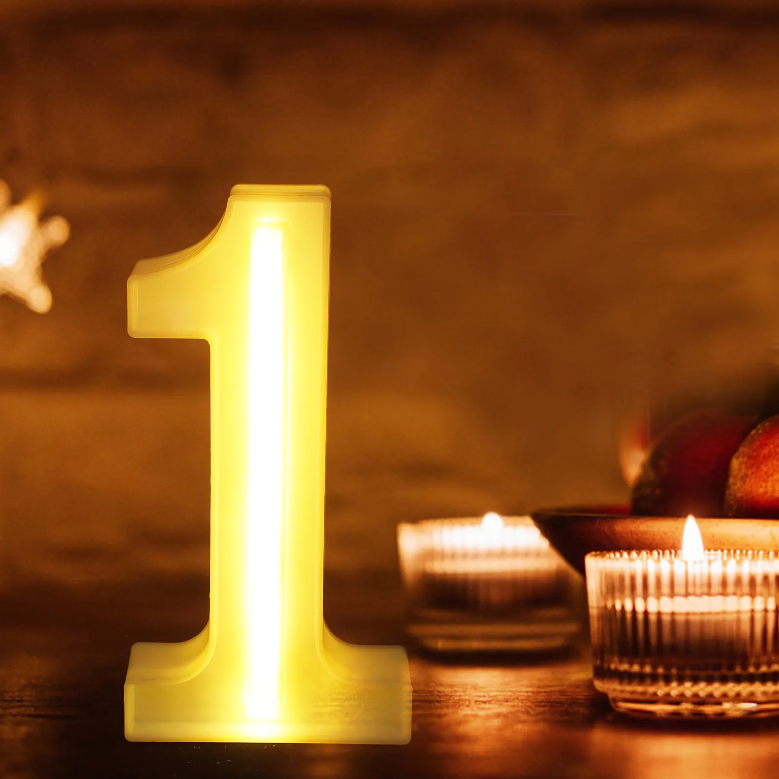 

Number 1 Custom Sign Bedroom Decor Wedding Decorative Led Sign Party Happy Birthday LED Backdrop Night Lamp