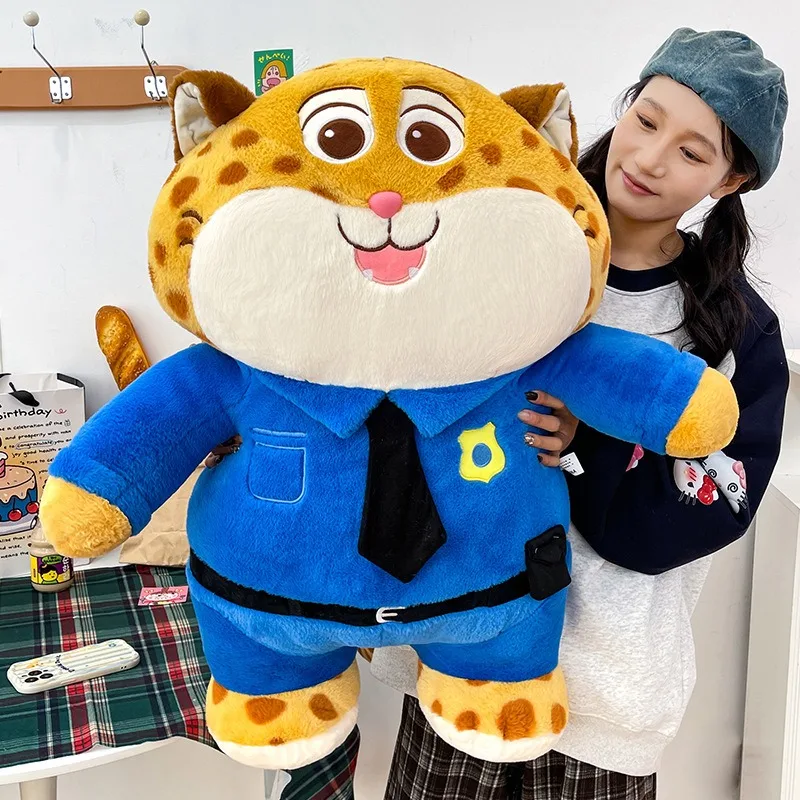 Muñeco oficial de leopardo de Disney de 35/45cm, juguete de peluche, muñeco de zorro Nick Crazy Zootopia 2, muñeco oficial de leopardo, regalo de Navidad para niños