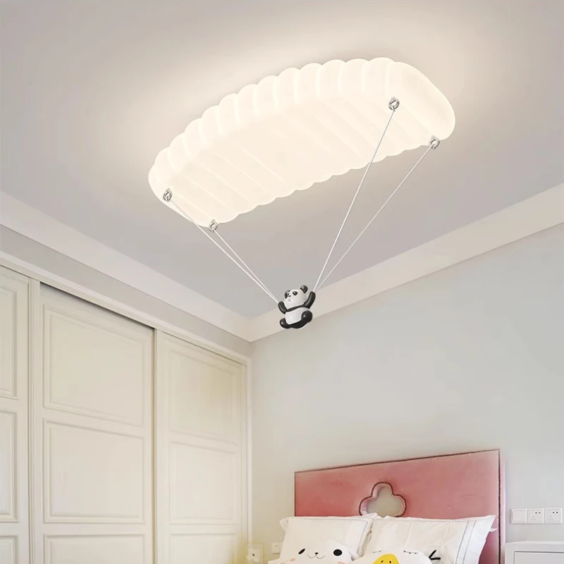 Imagem -03 - Panda Parachute Candeeiros de Teto Lâmpada para Quarto Infantil Bonito Moderno Romântico Quente Menina Decoração do Quarto do Menino