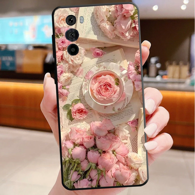 

Phone Case For Motorola Edge 50 40 Pro 60 50 40 30 Ultra Neo Fusion Moto G Play G Stylus G Power G Pink rose gold