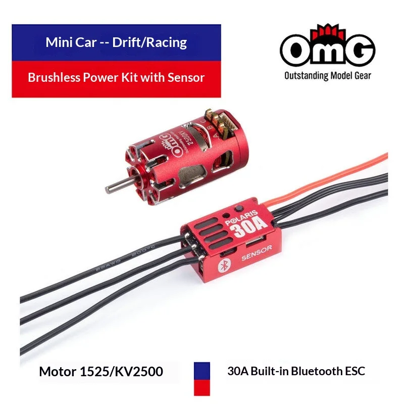 

Omg Remote Control Car 30A Inductive Brushless Esc 1525 KV5500 Sensing Brushless Motor Electrical Equipment Set Mini Rc Car