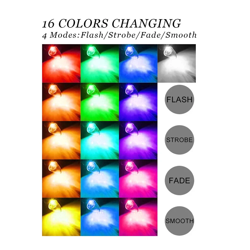 16 Color Changing E14 3W RGB LED Lamp Bulb 24Key Remote Controller Dimmable LED Candle Light For Stage Club Party AC 85-265V