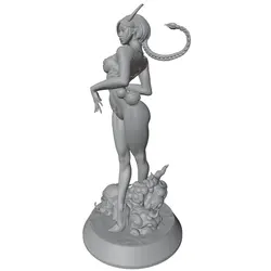 Estatua anime muñeca decoración miniatura gris 3D sin montar ni pintar