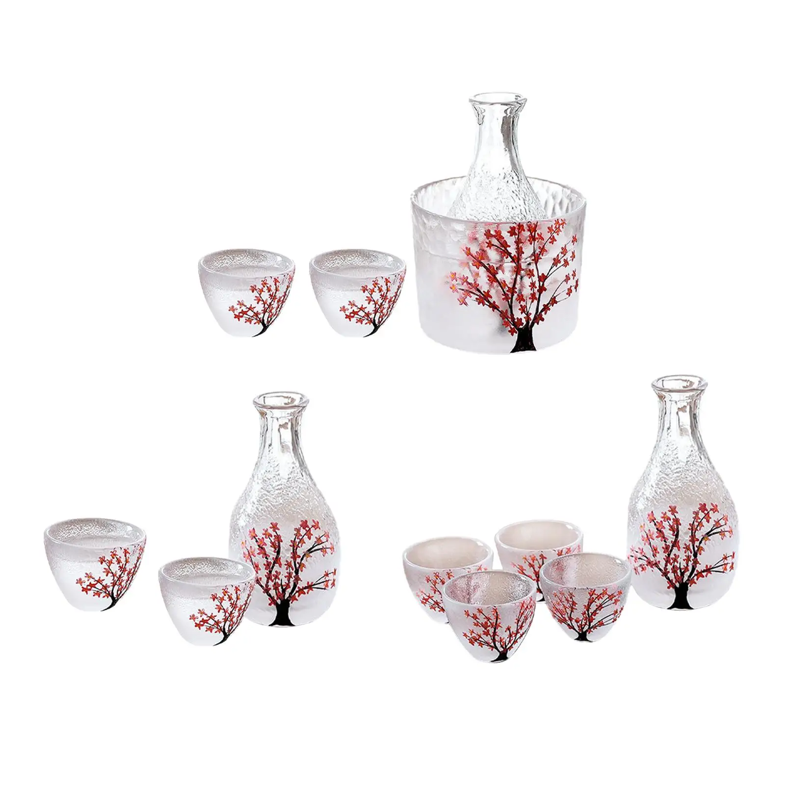 Sake Pot Set Japanese Style Handcraft Wine Warmer Sake Carafe Bottle Cold Sake