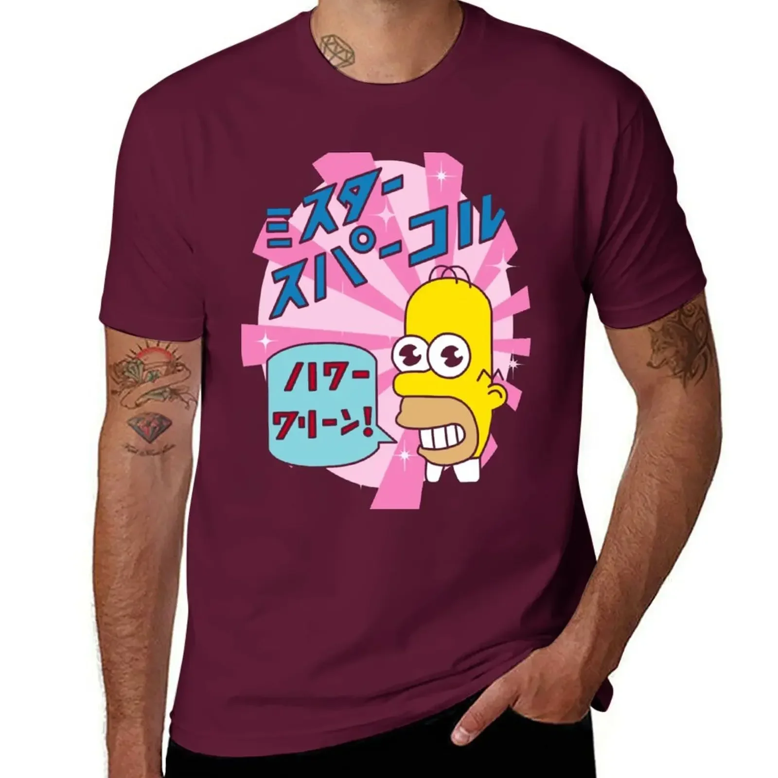 Y2k Short Sleeves T Shirt Mr.Sparkle T-Shirt Plain Tee Tops Heavyweights Clothes for Men Pure Cotton Tosp Hip Pop Streetwear