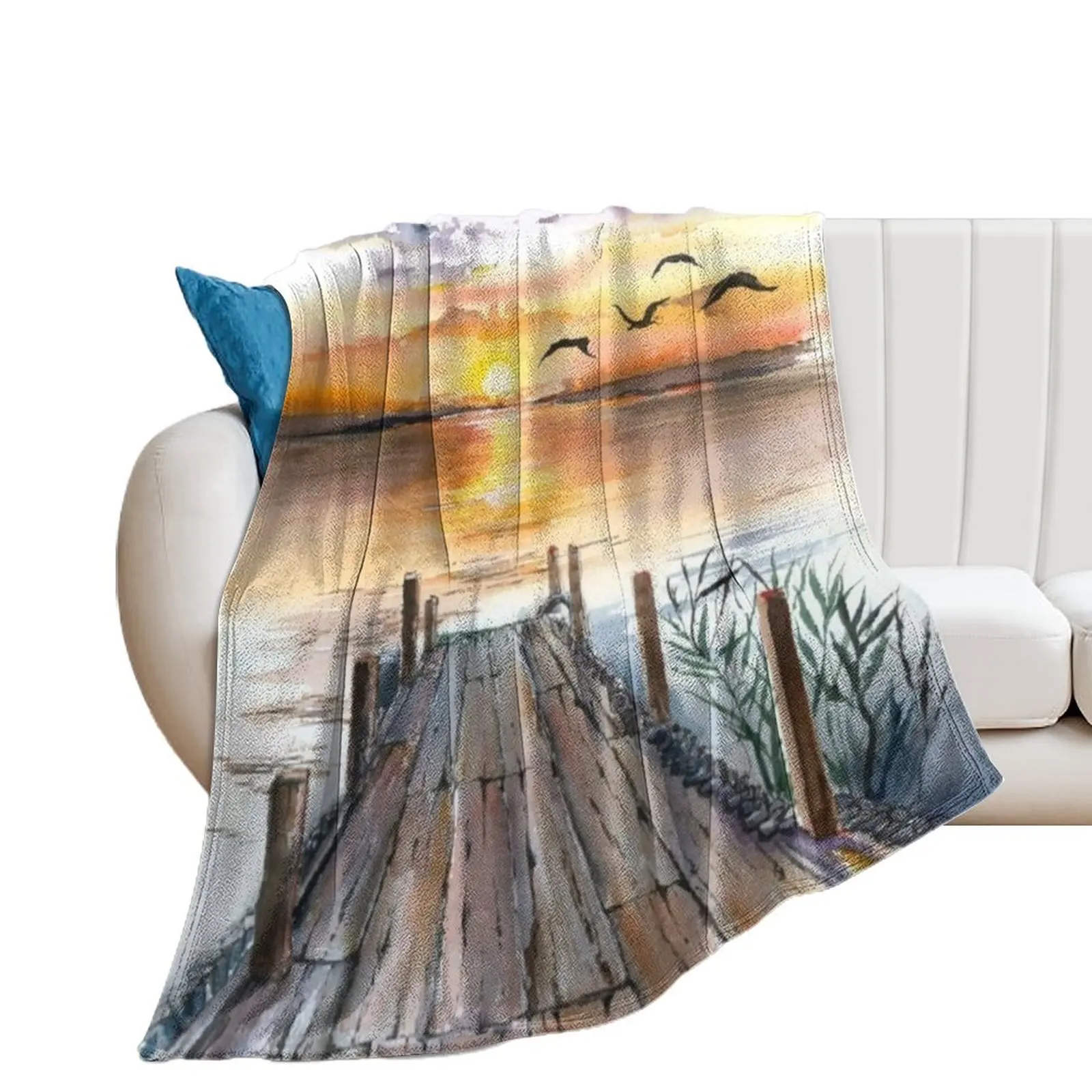 Aquarell Throw Blanket Thin Summer Blankets