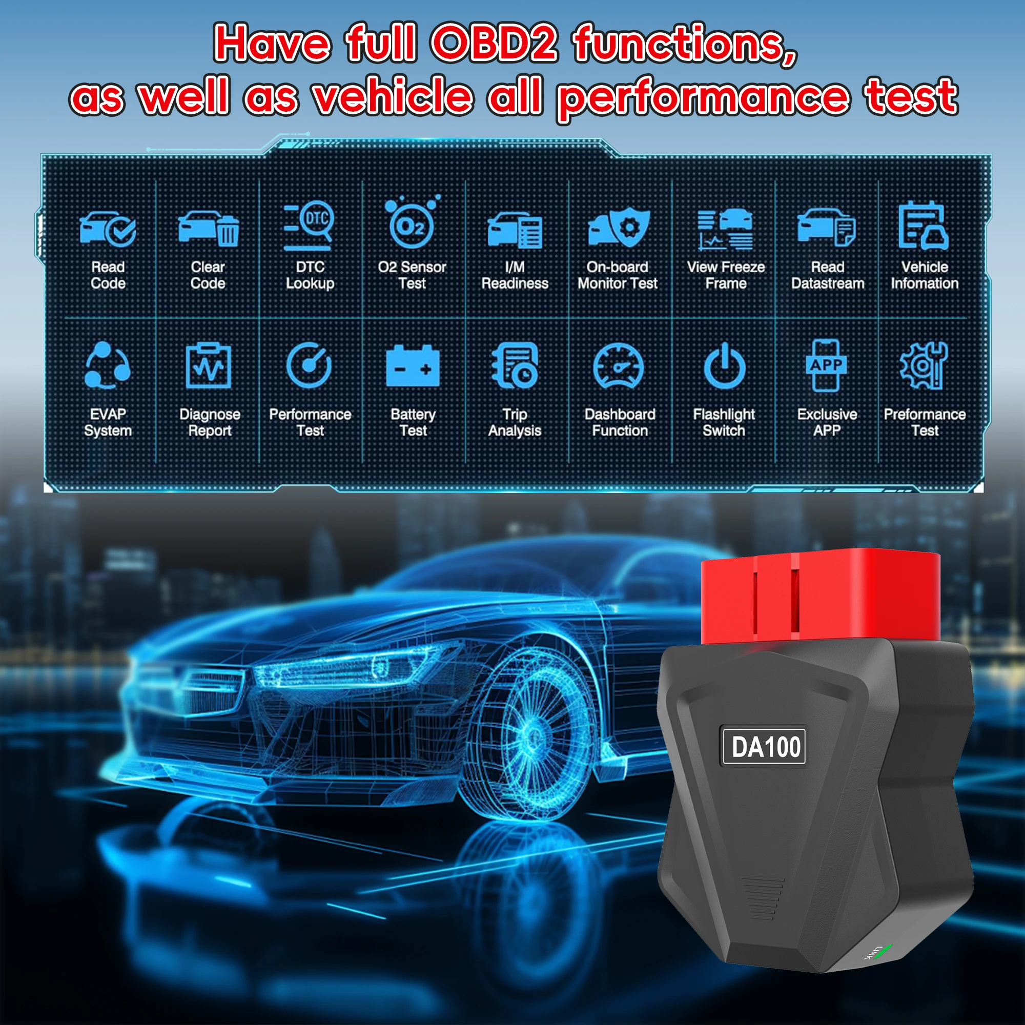 Scanner OBD2 Bluetooth, outil de Diagnostic, lecteur de Code de voiture, Guides de réparation, vérification du moteur, outil de numérisation OBD-II sans fil