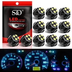 8pcs T3 T4.2 T4.7 LED Canbus Bulb 4SMD Chips Car Interior Lights Dashboard Warming Indicator Wedge Auto Instrument Lamp 12V