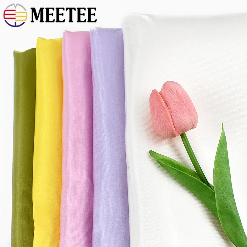 

45/90*145cm Satin Sewing Fabrics Silky Soft Glossy Cloth Wedding Dress Party Garment Decoration Lace Fabric DIY Crafts Supplies