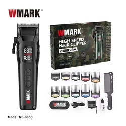 WMARK-cortadora de pelo eléctrica ajustable de alta velocidad, NG-8080, carga, peluquería