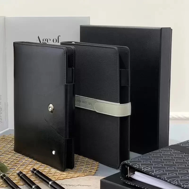 Green Magnetic Catch High Quality MB Notebook Leather Cover & Quality Paper Chapters Unique Loose-leaf Writing Stationery New