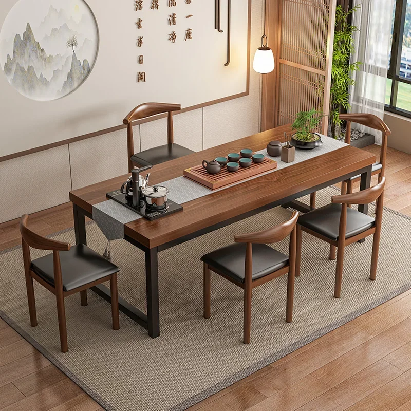 

Tea table and chair combination Modern simple household new Chinese-style large board tea Tea One