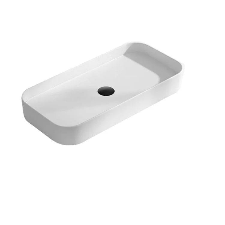 

Раковина на столешнице большого размера, керамическая художественная раковина, простая квадратная бытовая ванная комната для отеля