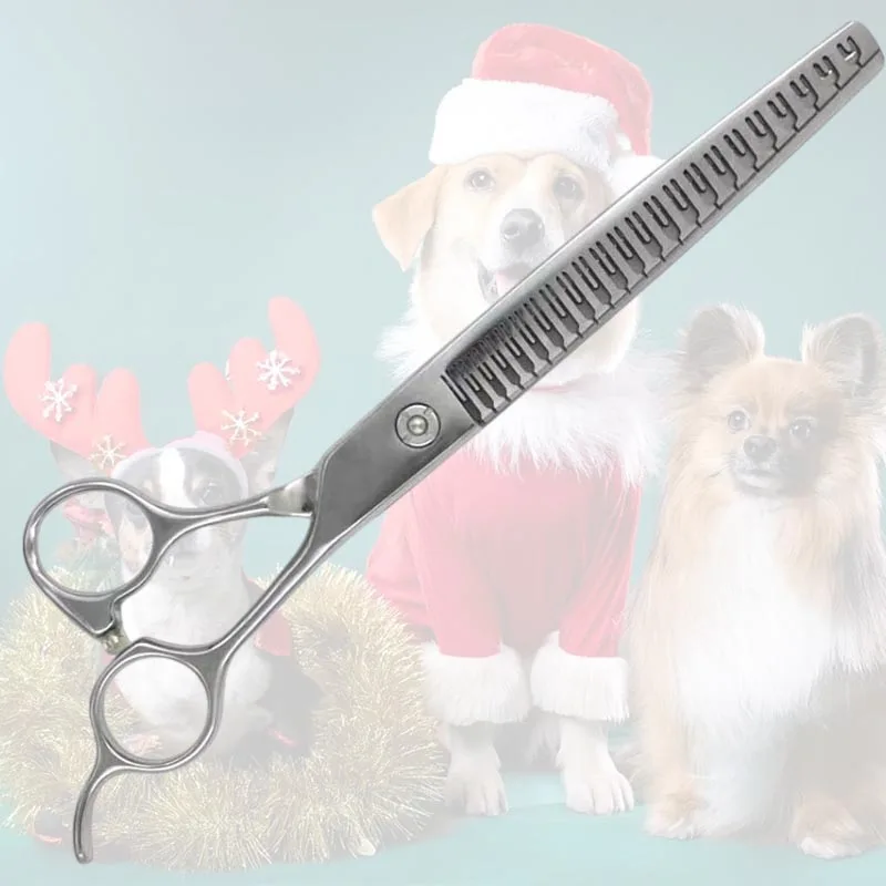 7 inch Double Teeth Texturising Dog Grooming Scissor,professional dog thinning scissor