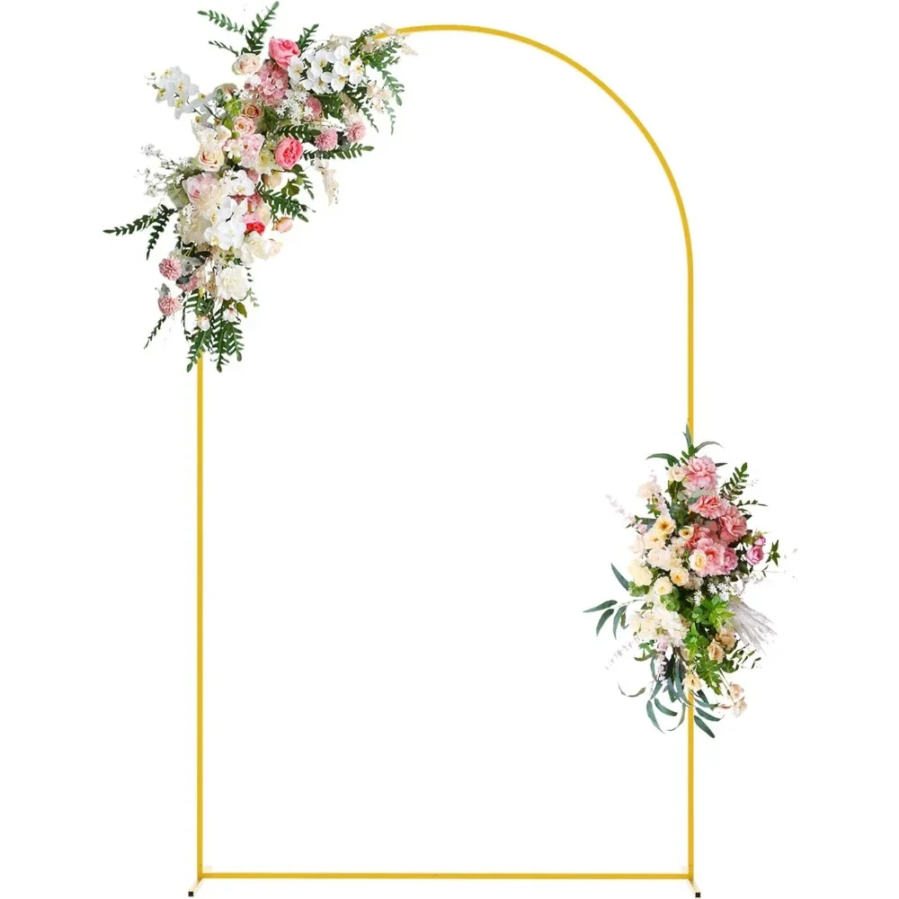 8 FT Wedding Arch, Metal Backdrop Stand for Wedding Ceremony Birthday Party Bridal Shower Floral Balloon, Wedding Arch