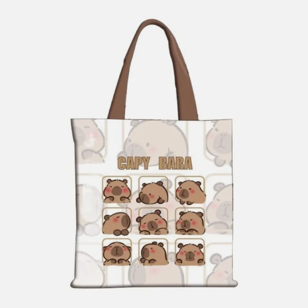 Tote Bag Durable Cute Capybara Bags School Bag Large Capacity Capibara Handbag Unisex