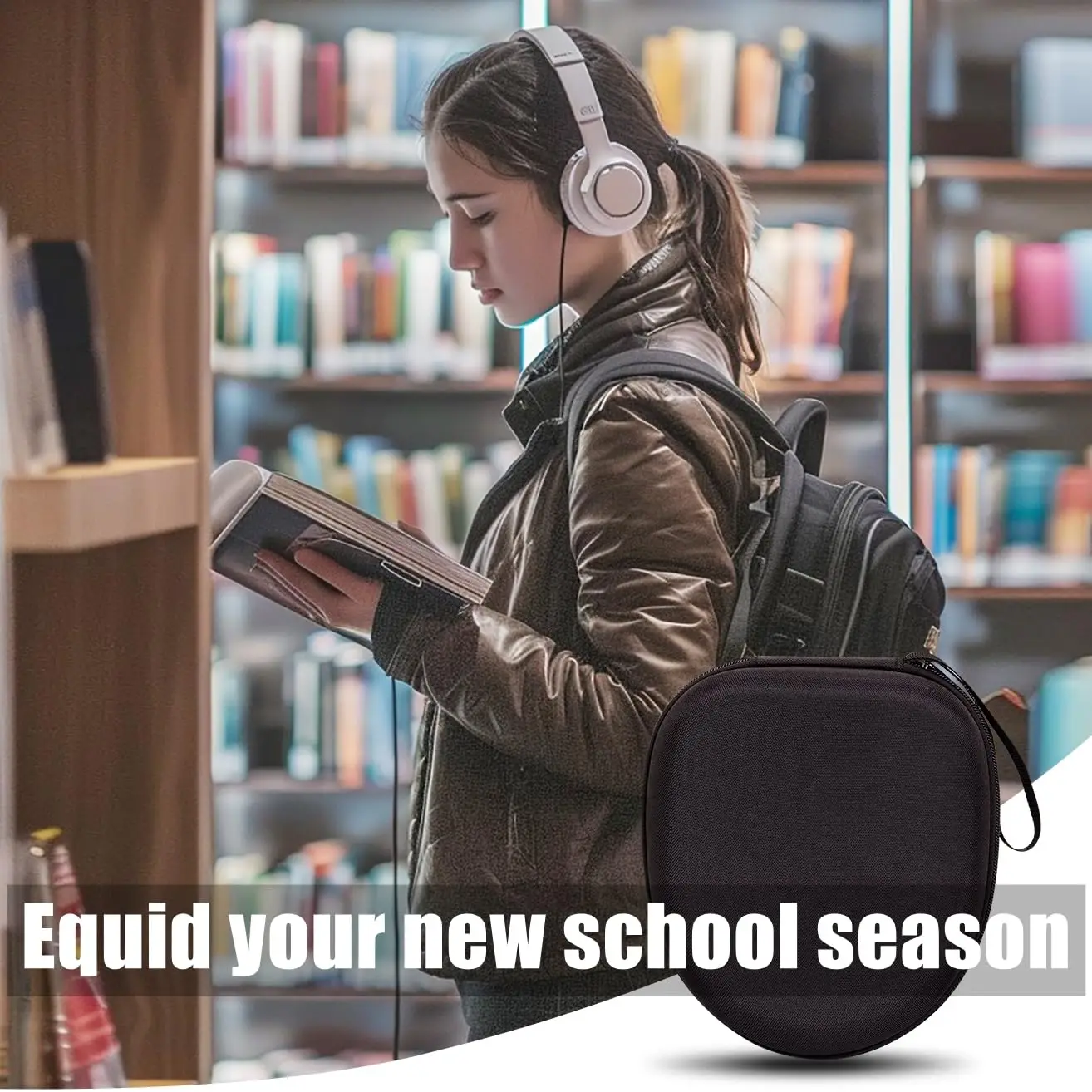 حقيبة تخزين سماعات الرأس اللاسلكية العالمية متوافقة مع حافظة سماعة الرأس المحمولة JBL Tune 520BT 510BT لسوني/أنكر/بوس