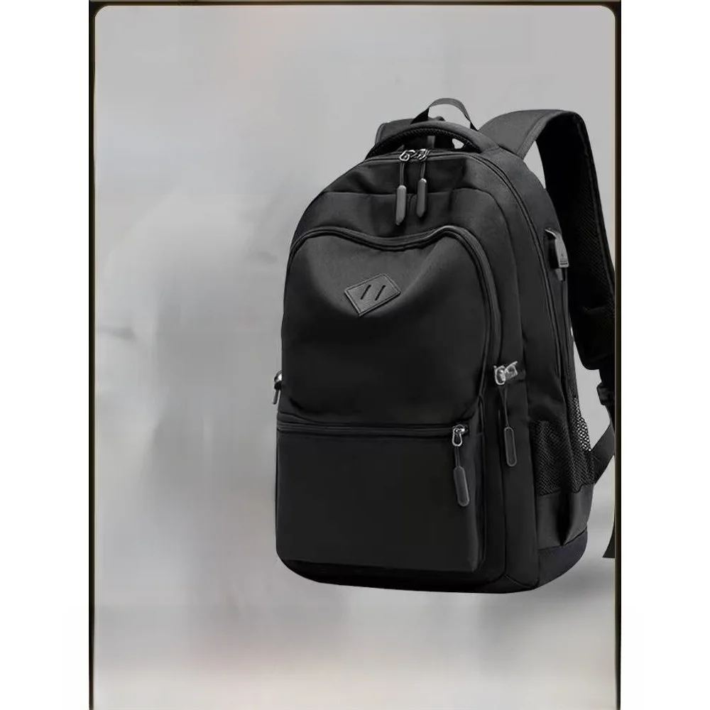 

Large Capacity Business Travel Backpack Unisex Hiking Men's Backpack Computer Bag Casual Simple Style Waterproof Zipper