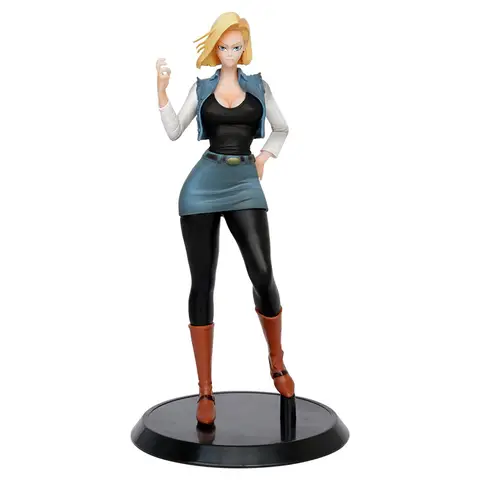 Anime Dragon Ball Z Super Saiyan Android 18 Lazuli GK Action PVC Figure Ragazze sexy Statua Modello da collezione Giocattoli Regali bambola 19 cm