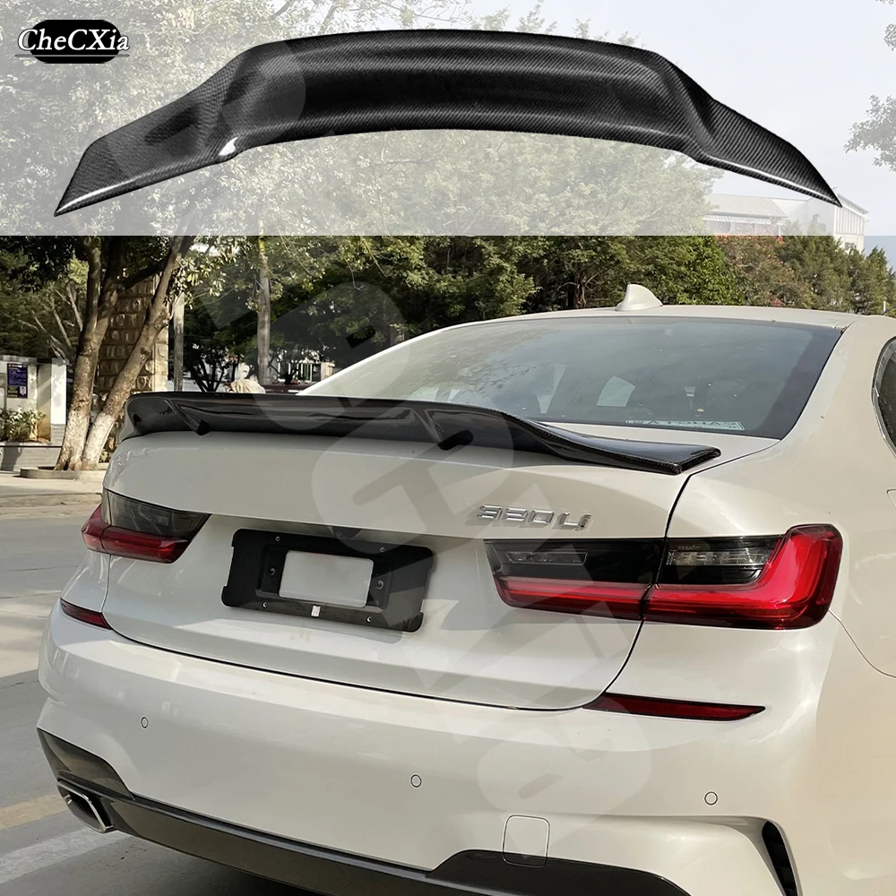 

For BMW G20 G28 G80 2020 -2024 320i 320D New 3 Series Real Carbon Fiber / Forged Spoiler Rear Trunk Tail Car R Style