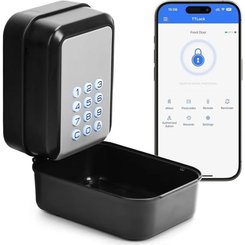 N01R-Electronic Lock Box Smart Key Storage With Bluetooth APP PIN Code Control Type For Airbnb-Real Estate Agent Office