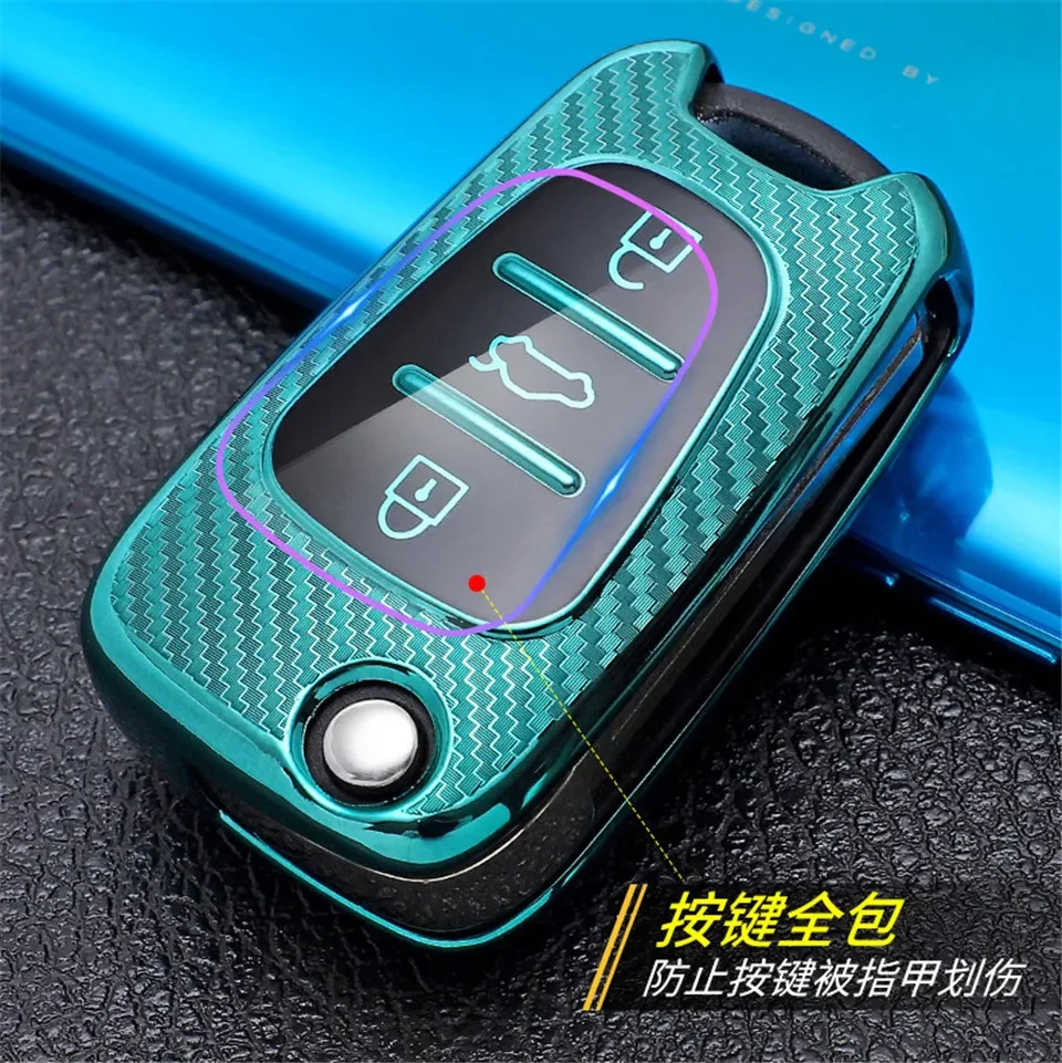 Car Key Case For Kia Sportage Rio 3 Soul Optima Ceed Pro K5 K2 Pride For hyundai i20 i30 ix20 ix35 Elantra Accent Shell Cover