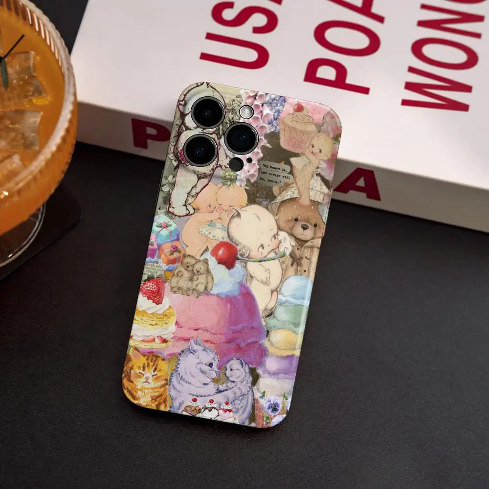 เคสโทรศัพท์สำหรับ Samsung S25 24 23 22 Ultra Plus แบบมันเงา HD รูละเอียด ฟิล์มเหลว แข็ง Kewpie