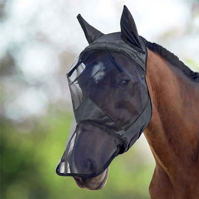 For Horses Fly Mask, For Horse Fly, Super Comfortable UV Protection, Adjustable Fit, Breathable Design With Ears