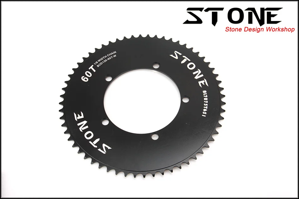 Stone 130 BCD chainring fixed gear track bike fixie  Round  42T 46T 48T 50T 52t 54 58t 60t tooth  Chainwheel 130bcd