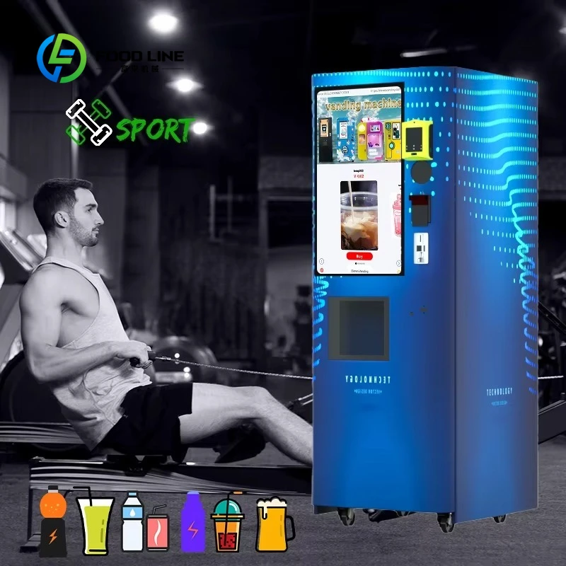 

Protein Shake Cafe Vending Machine Customize Digital 32-inch Touchscreen Vandal-Proof WiFi Enabled Convenient Shake Dispensing