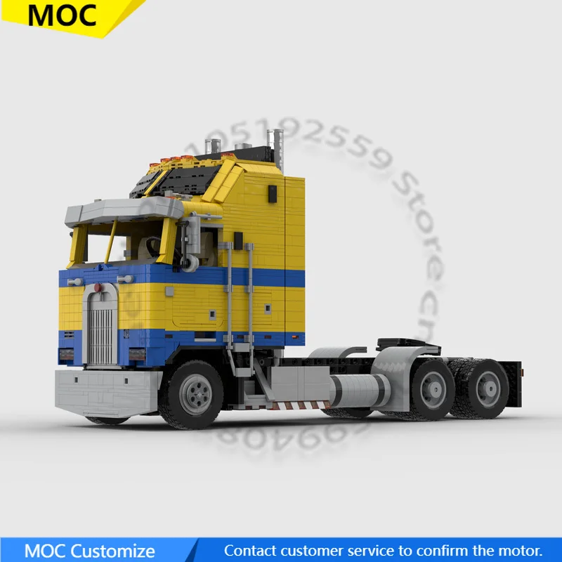 

2846 PCS Speed Hypercar K100 6X4 semi truck(tractor)yellow MOC Customize Modular Building Block Popular DIY Assembly Toy Gift