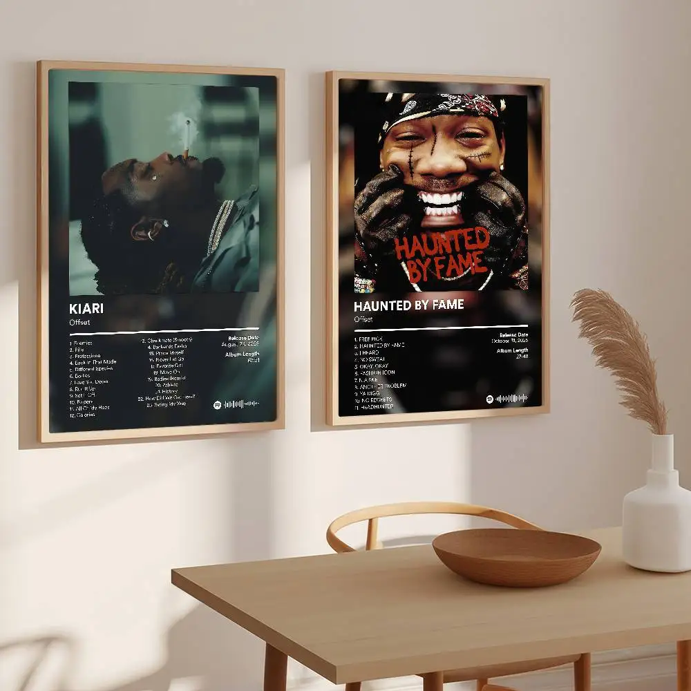 ملصق المغني أوفست كاري مناسب لغرفة المعيشة المنزلية وغرفة النوم والمكتب والبار ملصق تزيين الحائط #2