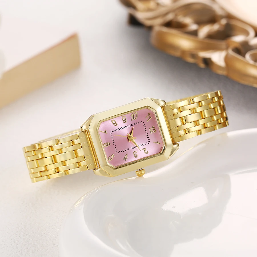 

Модные и роскошные универсальные кварцевые часы из сплава с прямоугольным циферблатом для женщин, подходят для повседневного ношения, рождественские подарки