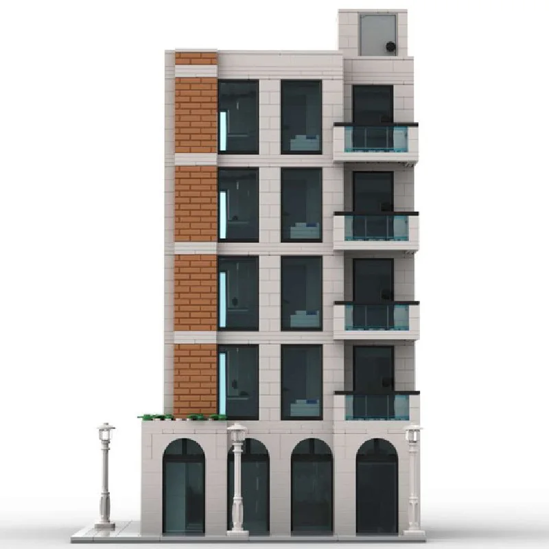 2209 PCS MOC Creativo Città Strada Modulare Squisita Torre Modello Architettura Building Blocks FAI DA TE Per Bambini Assemblaggio Mattoni Giocattoli Regali