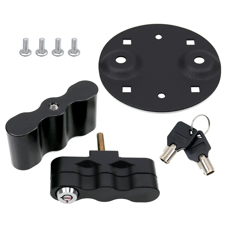 Pack Mount Lock, Locking Pack Mount With Backing Plate Base And 2 Keys, For Fuel Pack, Water Container, Storage Box