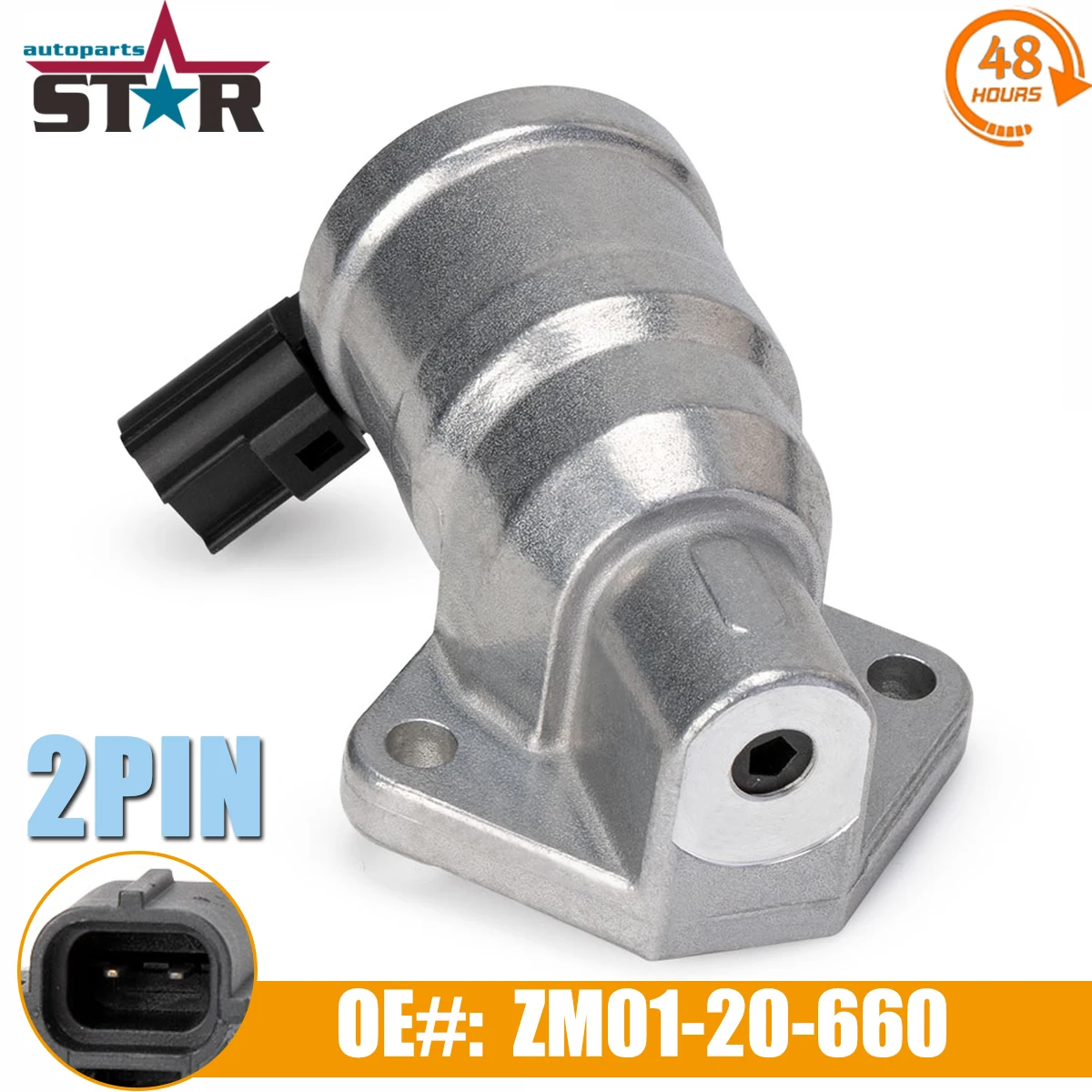 2H1192 Idle Air Control IAC Valve ZM01-20-660 BY2Y20660 For Mazda Protege SE DX LX 1.6 1999 2000 2001 2002 2003 AC273 ZM0120660