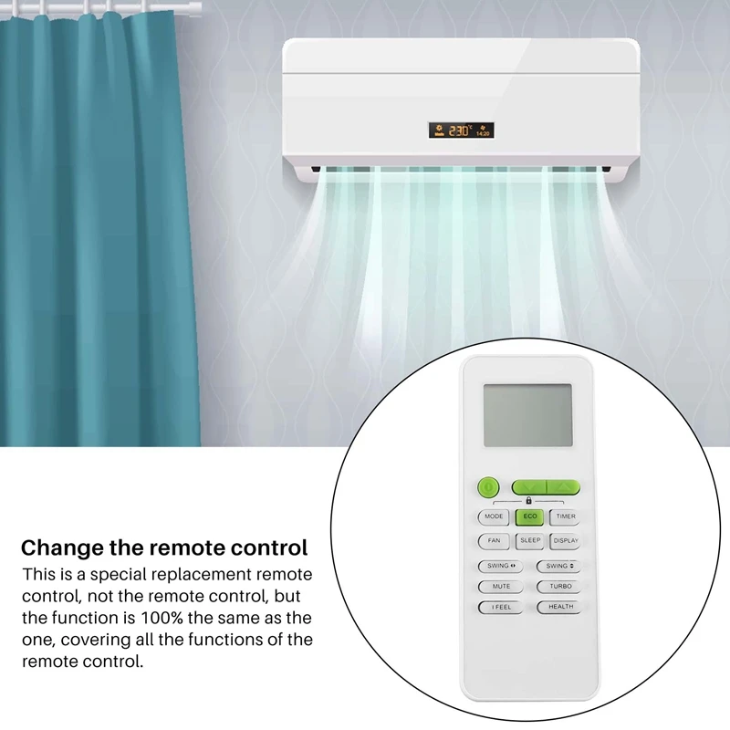 GYKQ-52 Remote Control For TCL Air Conditioner Home Heating And Cooling Function Replacement Remote Control