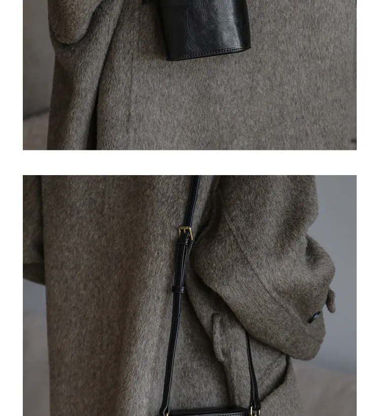 PNDME einfache, lässige, handgefertigte Damen-Handytasche aus pflanzlich gegerbtem Rindsleder, modische Designer-Umhängetasche aus echtem Leder – Detail 15
