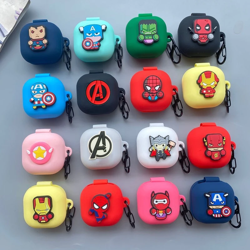 Adecuado para Samsung Galaxy Buds2/live/pro auriculares inalámbricos Bluetooth funda protectora de silicona de dibujos animados carcasa suave