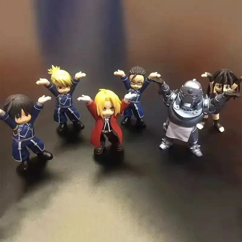 Original Figurine Anime Cute Capsule Toys  Edward Elric  Alphonse Elric Kawaii  Pen Rack Creative Gift